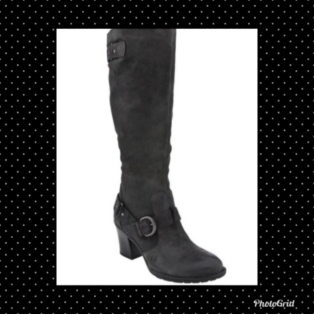 Born Natasha Gray Suede Boots 8.5